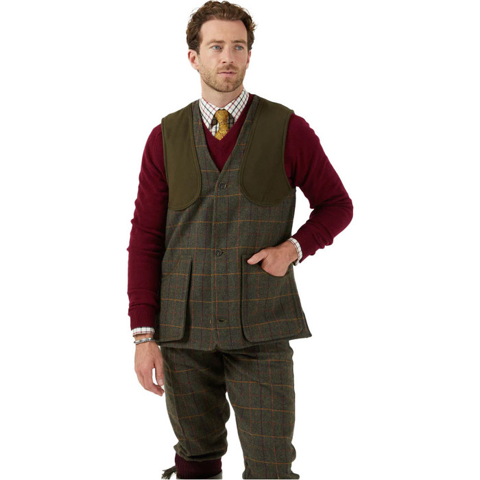 2023 Alan Paine Mens Rutland Tweed Shooting Waistcoat Gilet